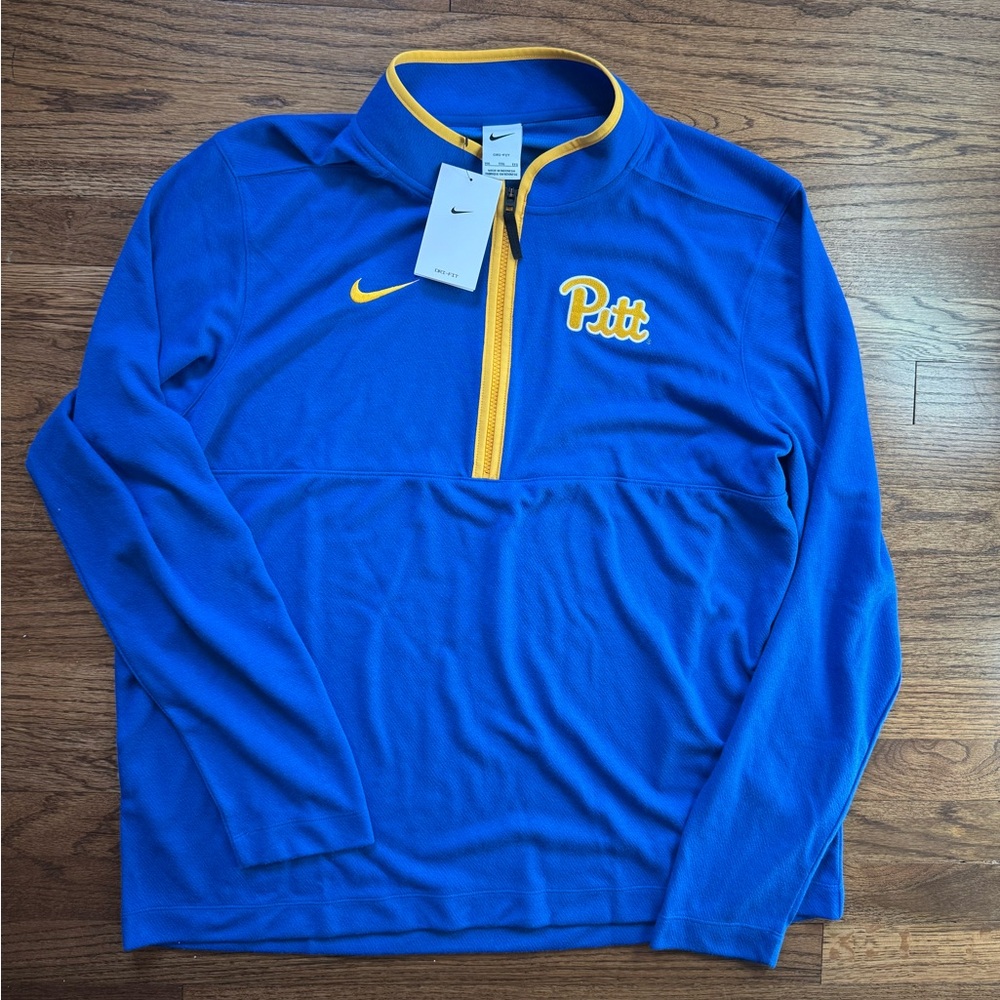 Nike Pitt Dri-FIT Blue Jacket with Yellow Trim